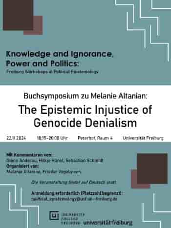 Buchsymposium zu Melanie Altanian: *The Epistemic Injustice of Genocide Denialism*